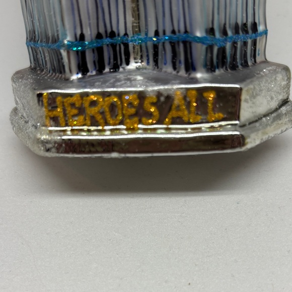 Christopher Radko Silver and Blue ‘Hero’s All’ Ornament - Picture 3 of 14